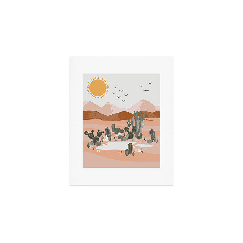 Desert Landscape Oasis Art Print Gallery Image 1
