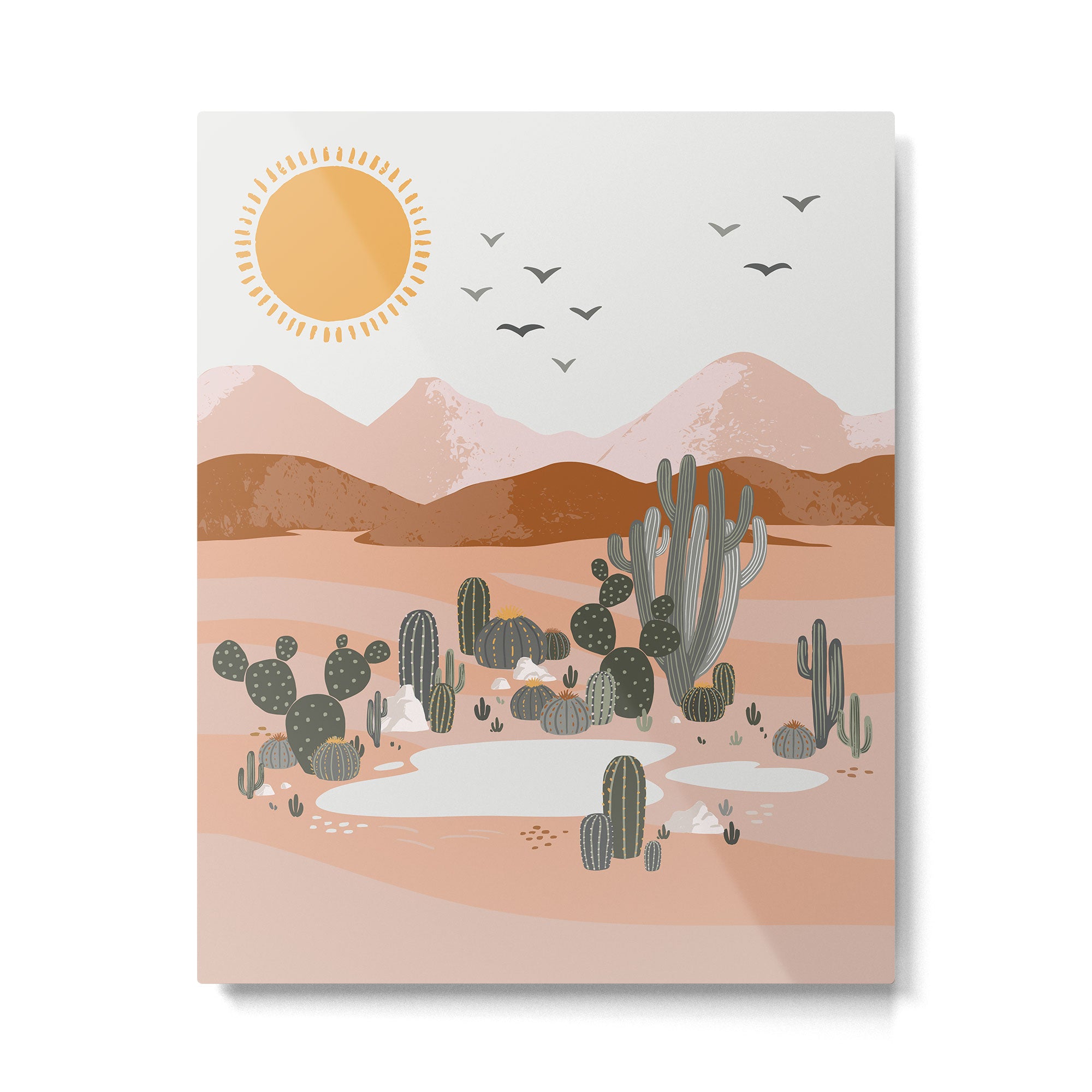 Desert Landscape Oasis Metal Print Gallery Image 6