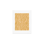 Dopamine Zebra Print In Amber Yellow Art Print Gallery Image 1