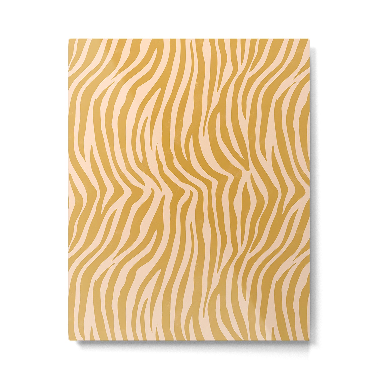 Dopamine Zebra Print In Amber Yellow Metal Print Gallery Image 4