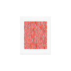 Dopamine Zebra Stripe Animal Print In Red Art Print Gallery Image 1