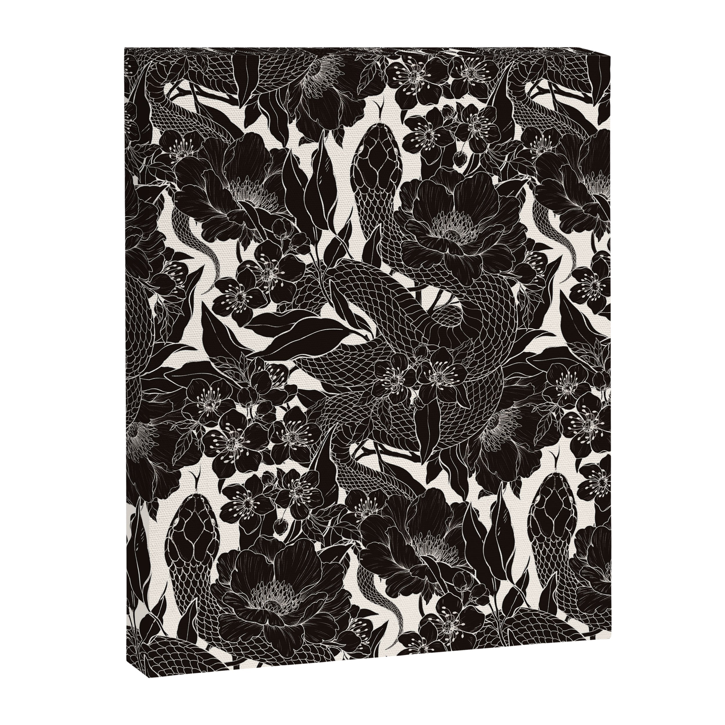 Enchanted Snake Block Print Canvas Print Gallery Image 6