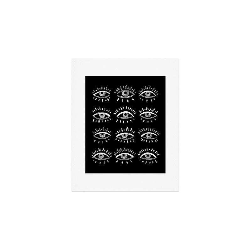 Evil Eye - Black and White Art Print Gallery Image 1
