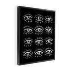 Evil Eye - Black and White Framed Canvas Print Gallery Image 2