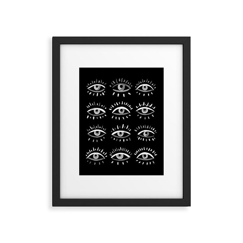 Evil Eye - Black and White Framed Art Print Gallery Image 5