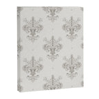 Fleur De Lis In Cool Neutral Grey Canvas Print Gallery Image 8