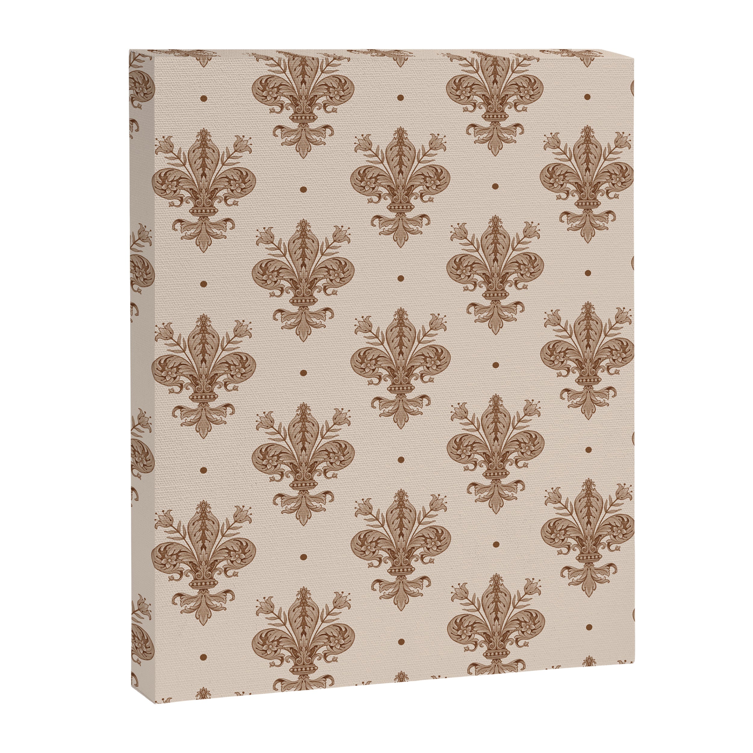 Fleur De Lis In Neutral Canvas Print Gallery Image 8