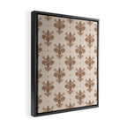 Fleur De Lis In Neutral Framed Canvas Print Gallery Image 2