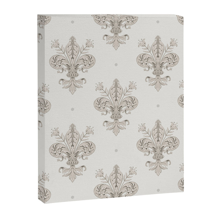 Fleur De Lis In Warm Grey Canvas Print Gallery Image 1