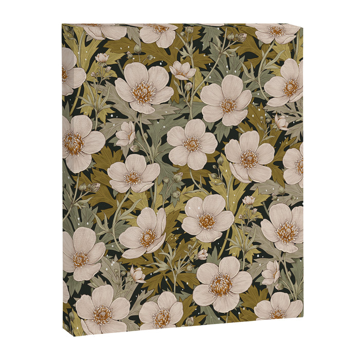 Floral Meadow In Spring Green Canvas Print Gallery Image 1