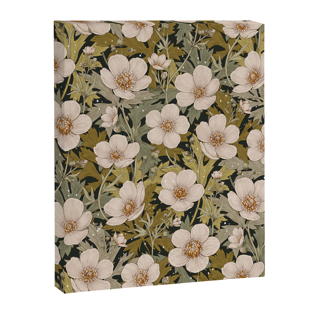 Floral Meadow In Spring Green Canvas Print Gallery Image 6