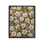 Floral Meadow In Spring Green Framed Canvas Print Gallery Image 6