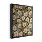 Floral Meadow In Spring Green Framed Canvas Print Gallery Image 2