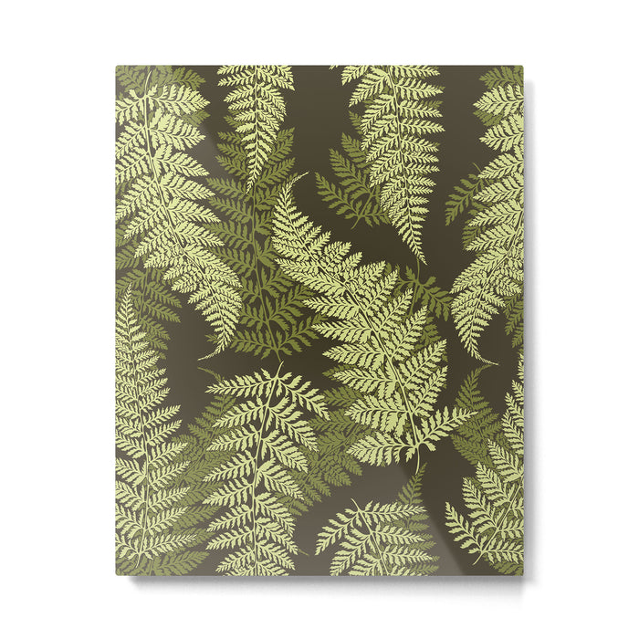 Forest Ferns - Woodland Green Metal Print Gallery Image 1