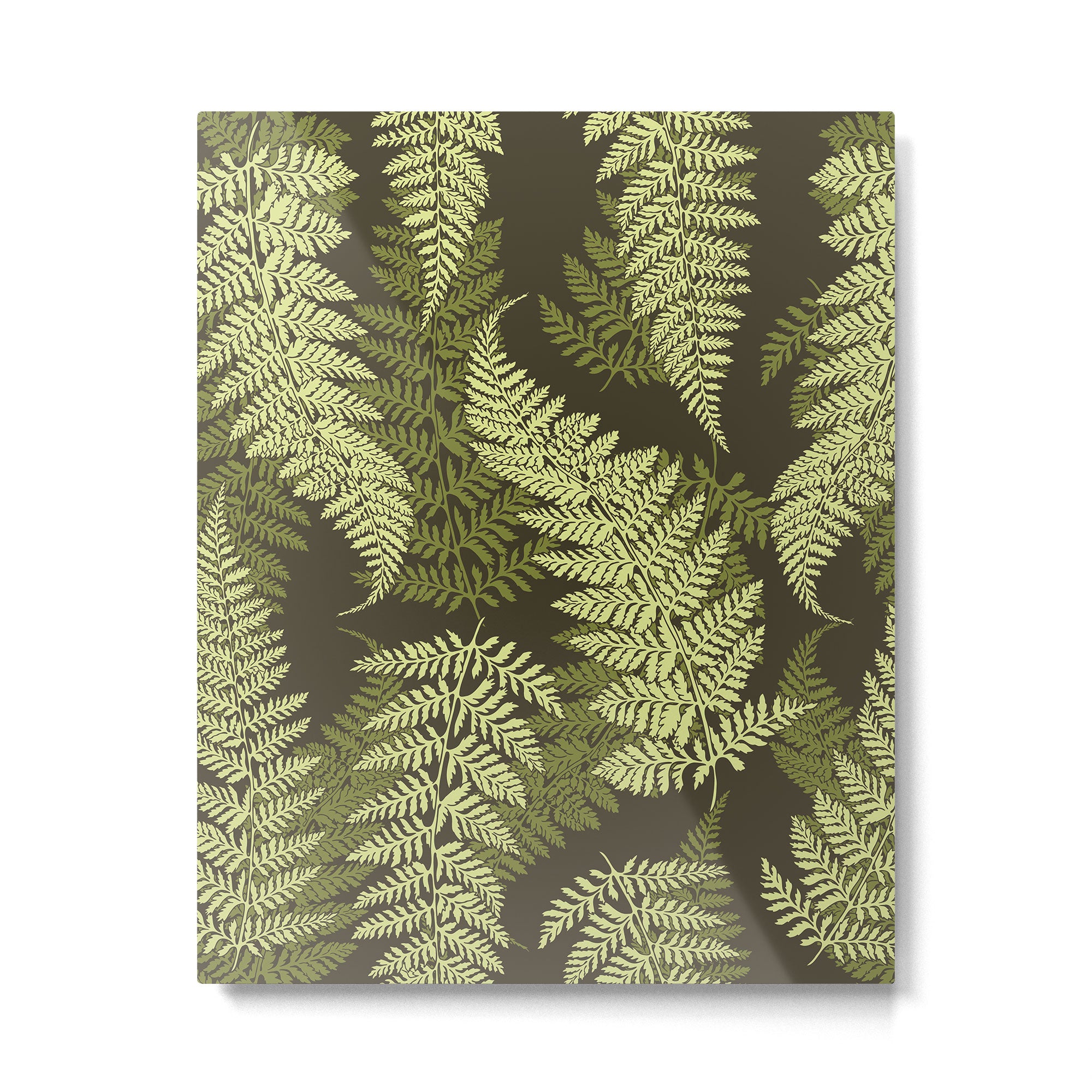 Forest Ferns - Woodland Green Metal Print Gallery Image 4