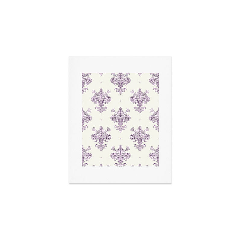 French Lavender Fleur De Lis Art Print Gallery Image 1
