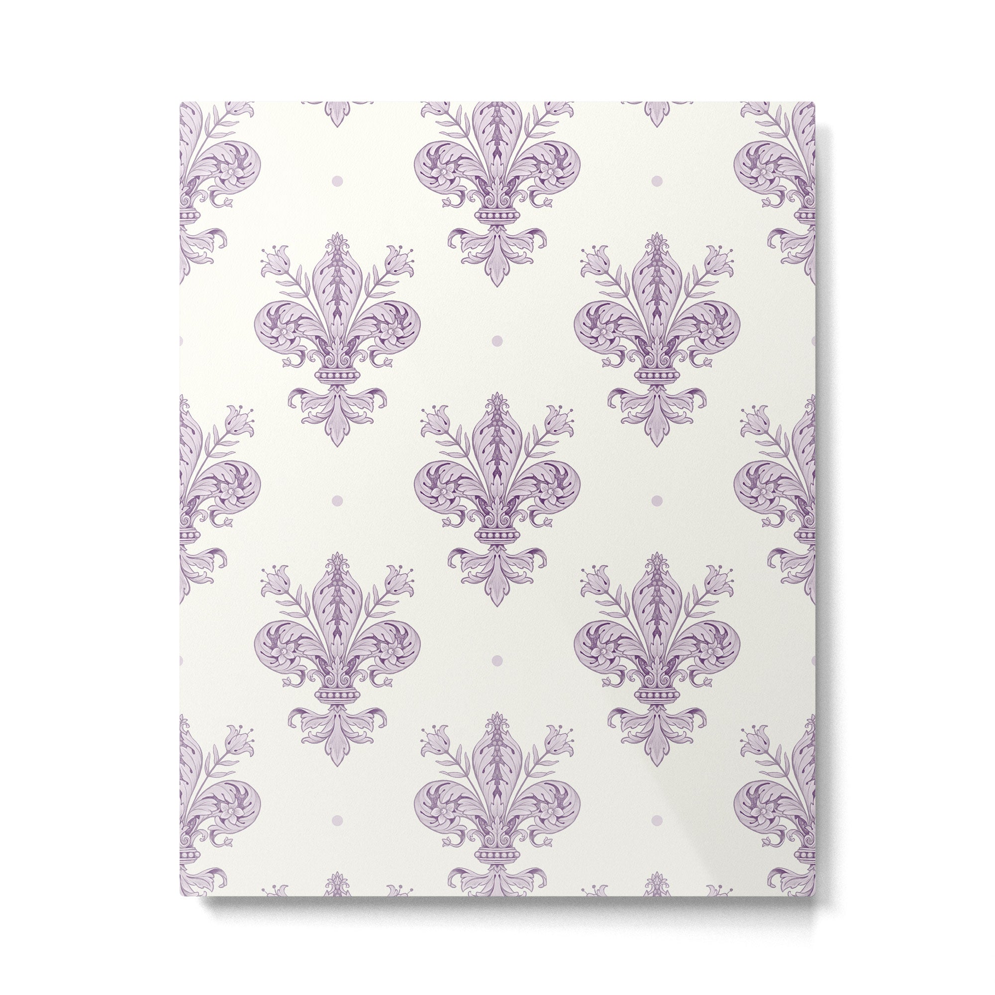 French Lavender Fleur De Lis Metal Print Gallery Image 6