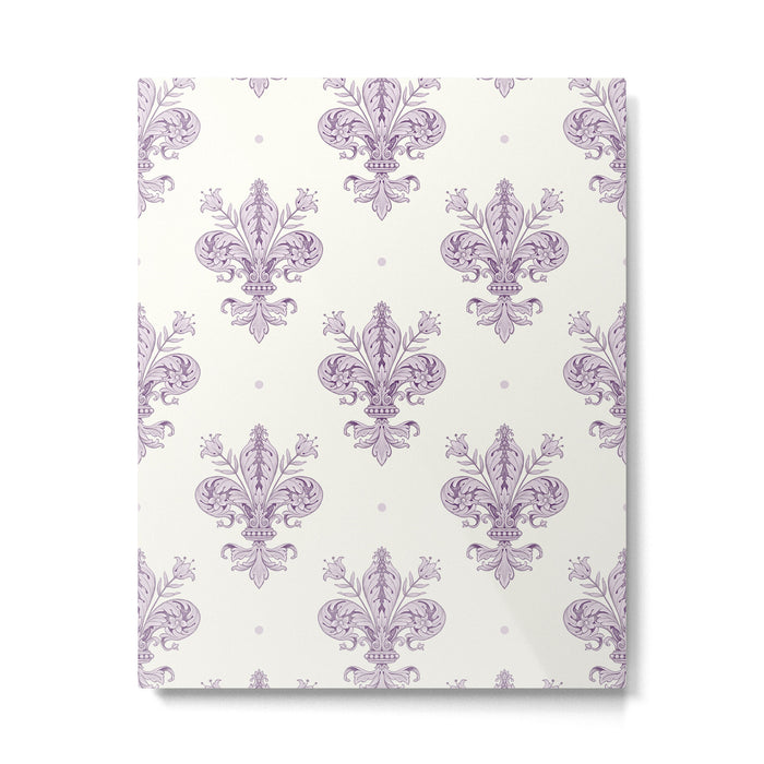 French Lavender Fleur De Lis Metal Print Gallery Image 1
