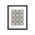 Geometric Aztec - Neutral Brown and Gray Framed Art Print Gallery Image 5