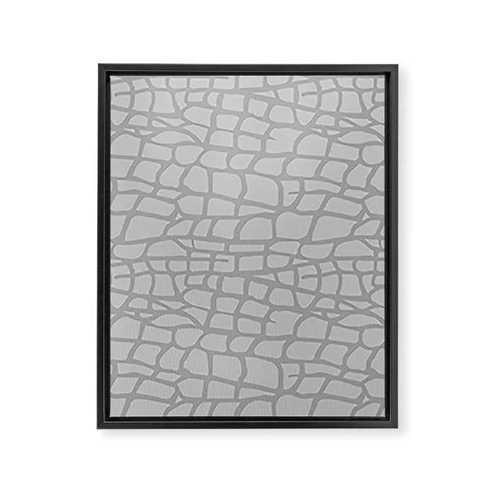 Gray Elephant Skin - Wild Animal Framed Canvas Print Gallery Image 1