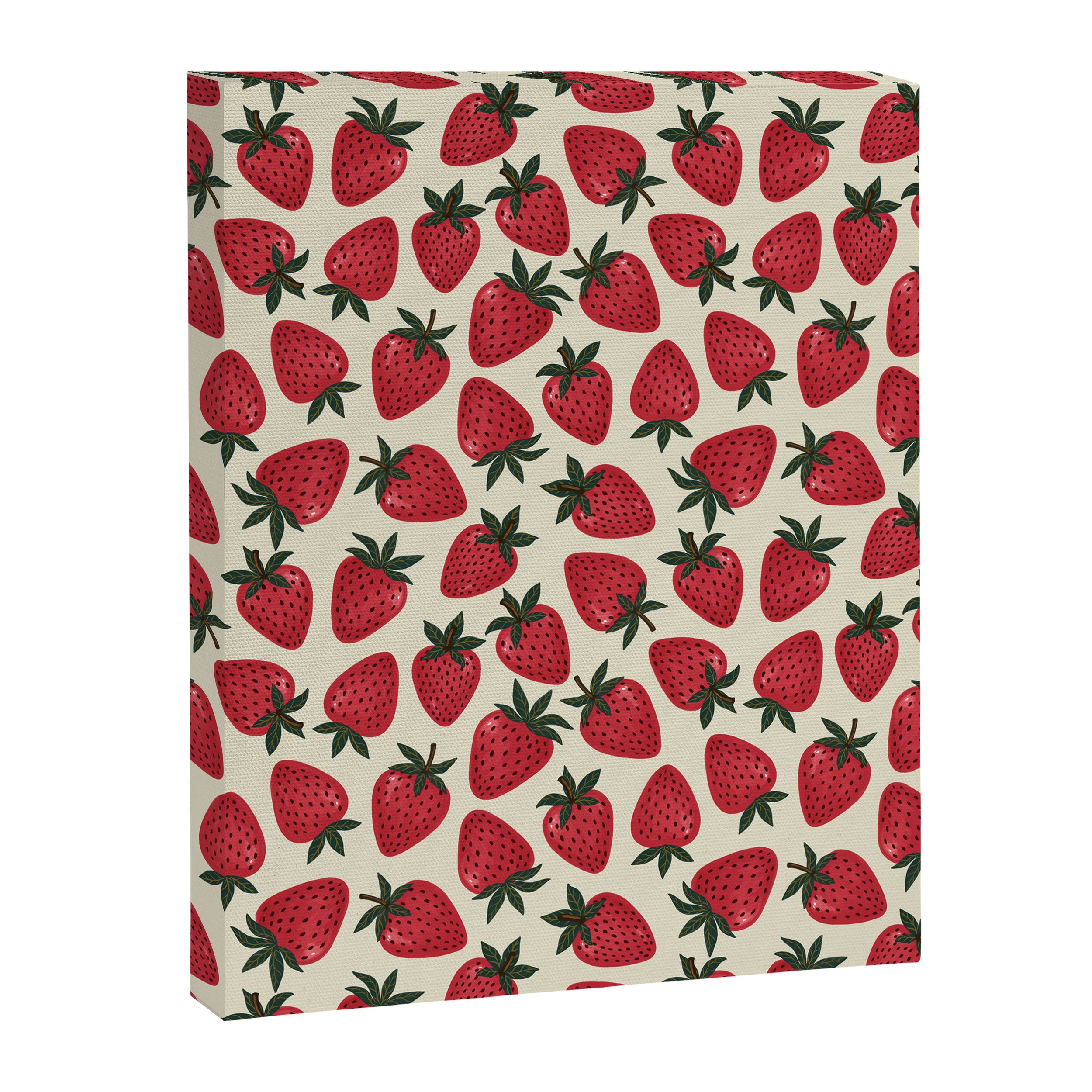 Hand Drawn Vintage Strawberry Pattern Canvas Print Gallery Image 6