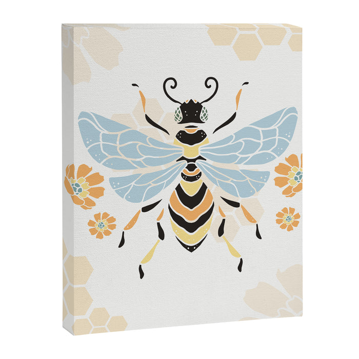 Honey Bee Abstract Pattern Canvas Print Gallery Image 1