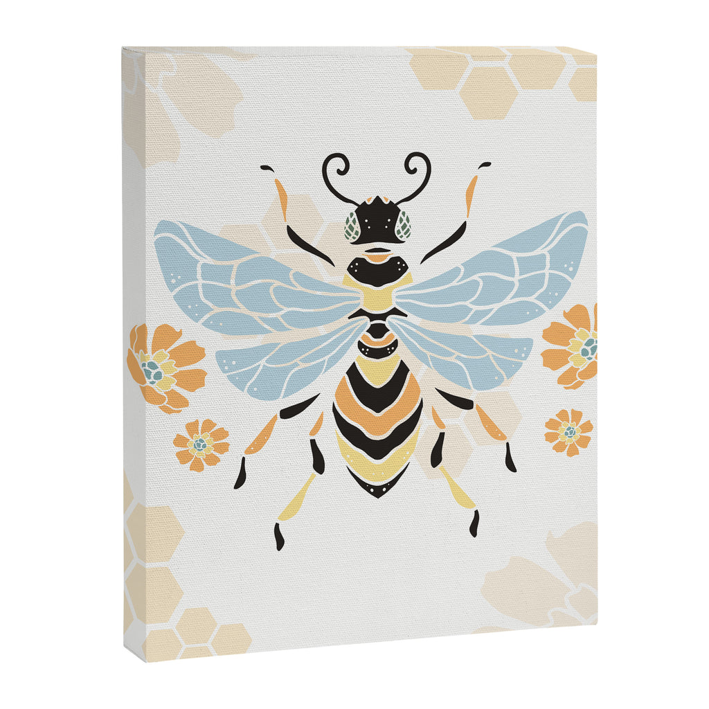 Honey Bee Abstract Pattern Canvas Print Gallery Image 6