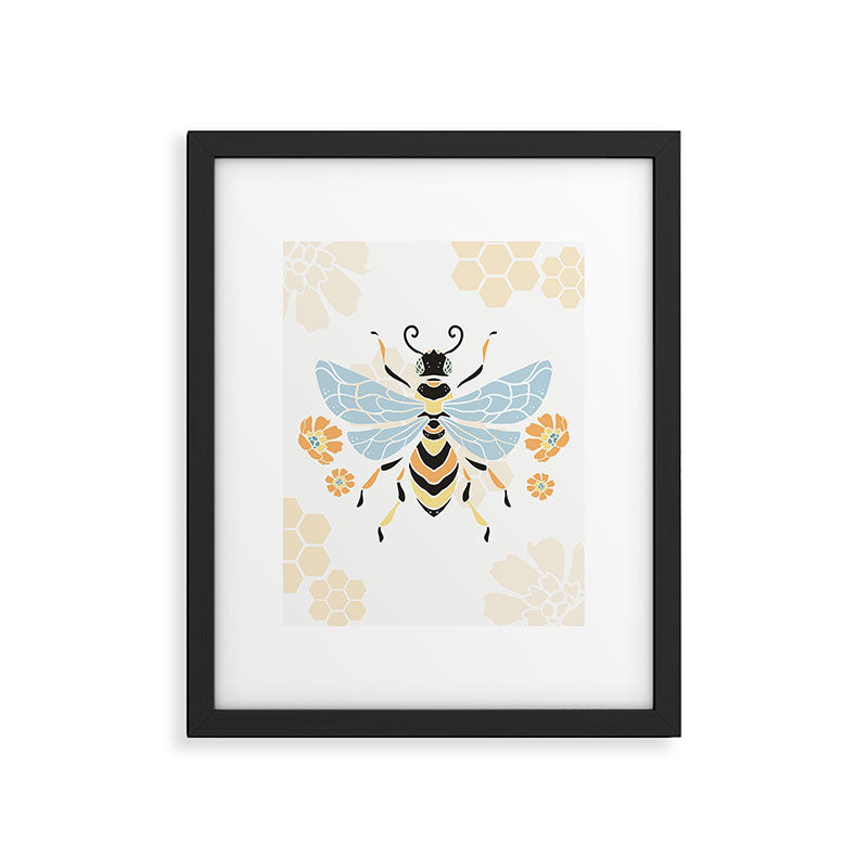 Honey Bee Abstract Pattern Framed Art Print Gallery Image 5
