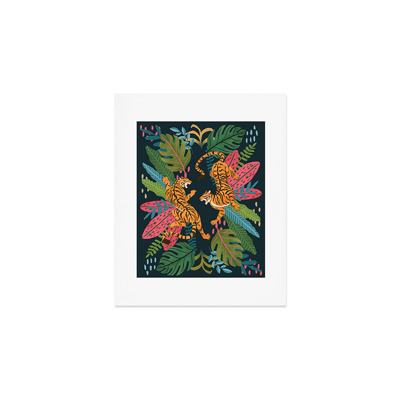 Jungle Cats - Roaring Tigers Art Print Gallery Image 1