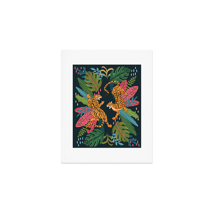 Jungle Cats - Roaring Tigers Art Print Gallery Image 1