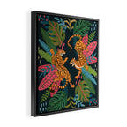 Jungle Cats - Roaring Tigers Framed Canvas Print Gallery Image 2