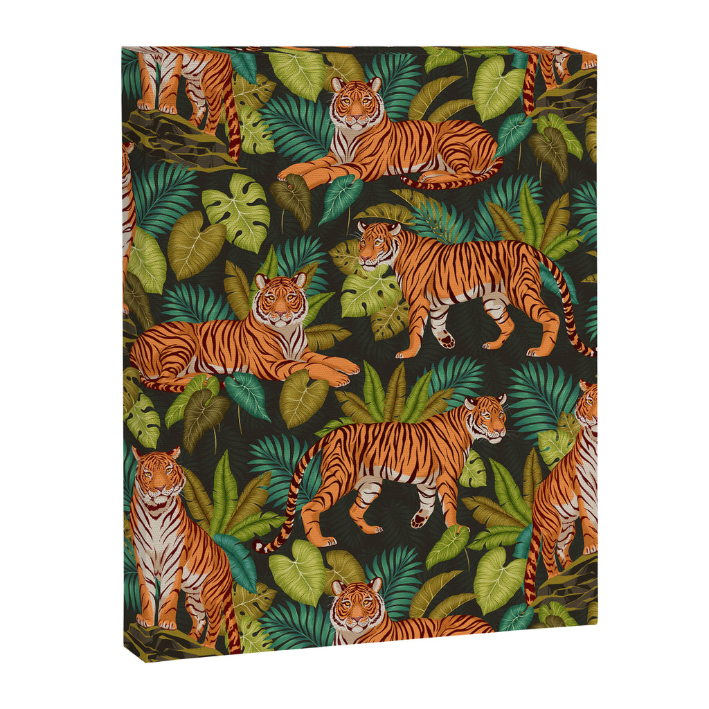 Jungle Cats In Charcoal Canvas Print Gallery Image 6