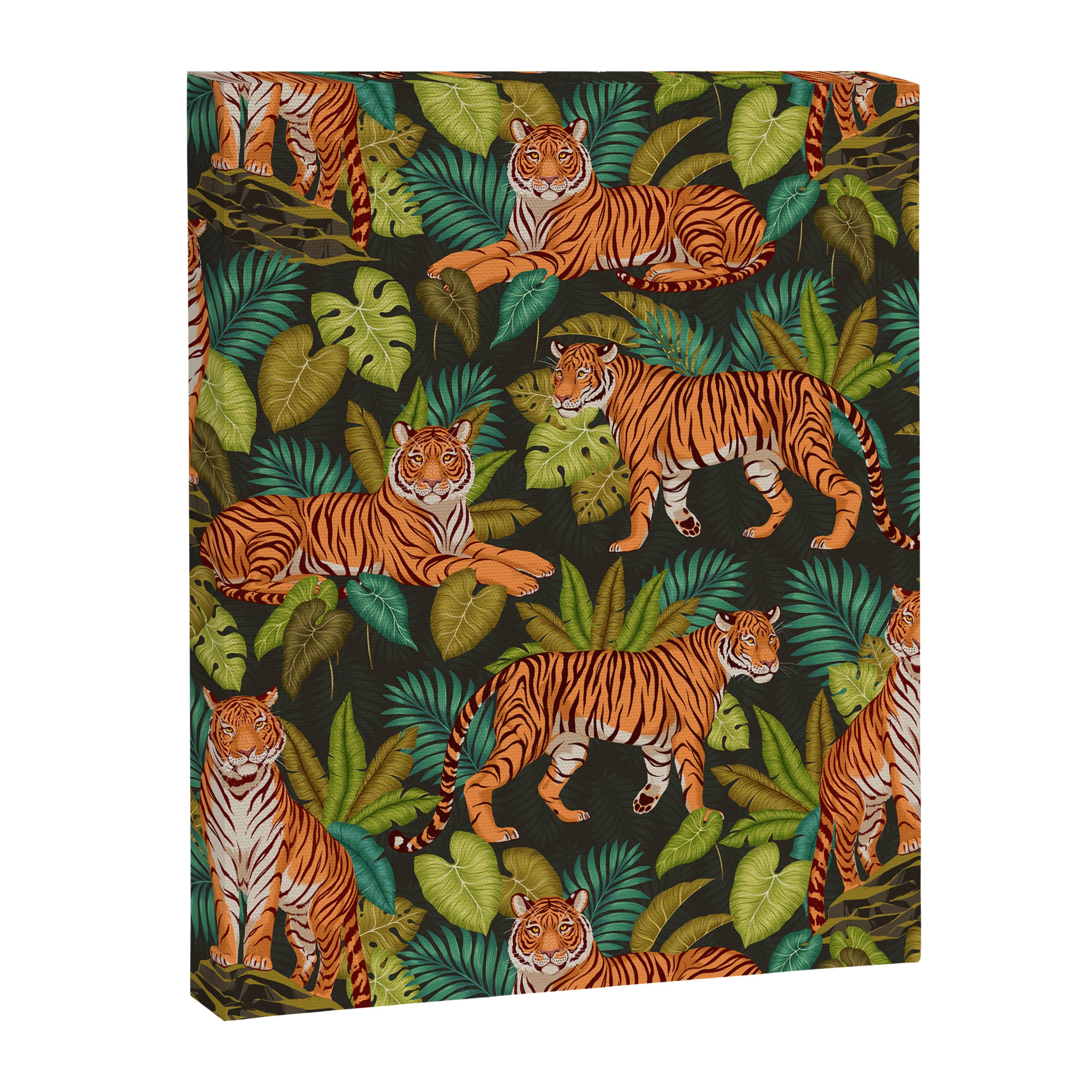 Jungle Cats In Charcoal Canvas Print Gallery Image 6
