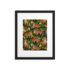 Jungle Cats In Charcoal Framed Art Print Gallery Image 5
