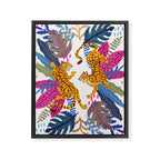 Jungle Tigers - Exotic Blue Framed Canvas Print Gallery Image 8