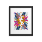 Jungle Tigers - Exotic Blue Framed Art Print Gallery Image 6