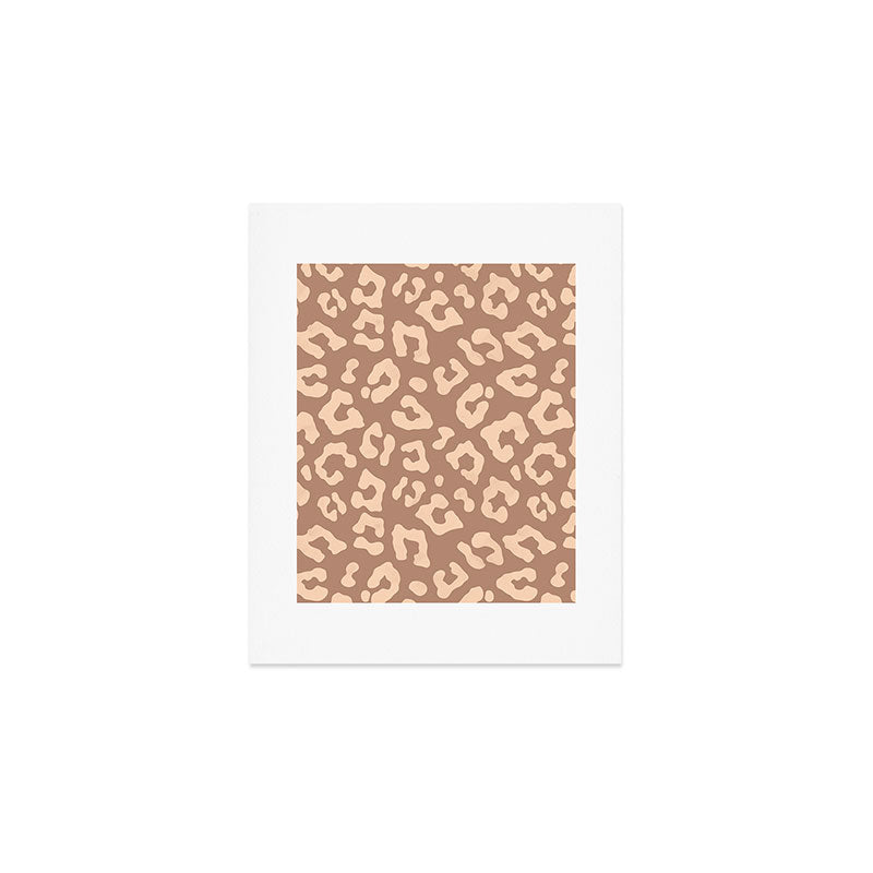 Leopard Print In Clay Brown Art Print Gallery Image 1
