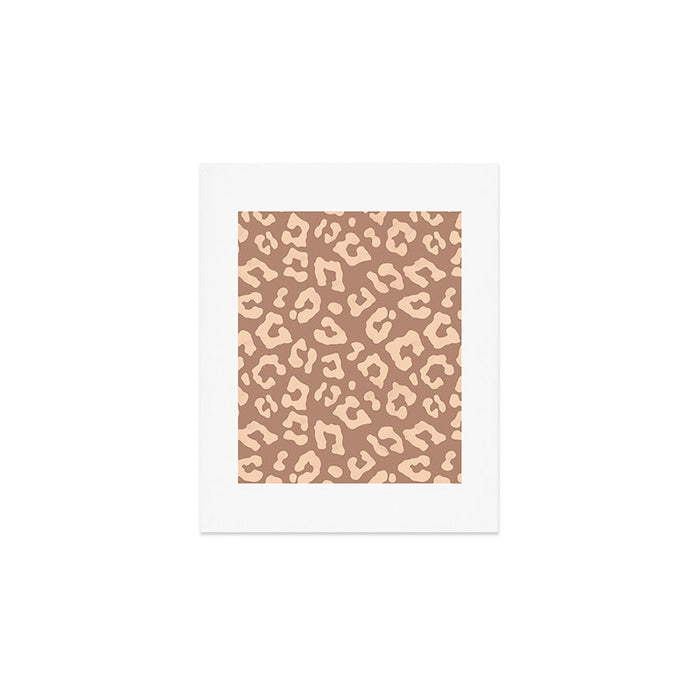 Leopard Print In Clay Brown Art Print Gallery Image 1
