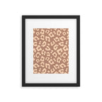 Leopard Print In Clay Brown Framed Art Print Gallery Image 5