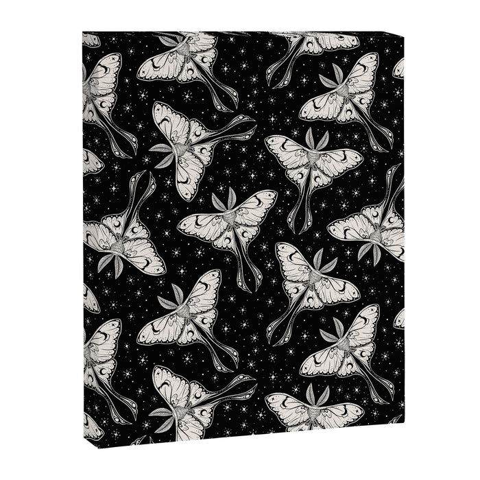 Luna Moth In Black and White Canvas Print Gallery Image 1