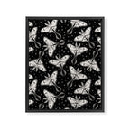 Luna Moth In Black and White Framed Canvas Print Gallery Image 6