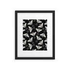 Luna Moth In Black and White Framed Art Print Gallery Image 5