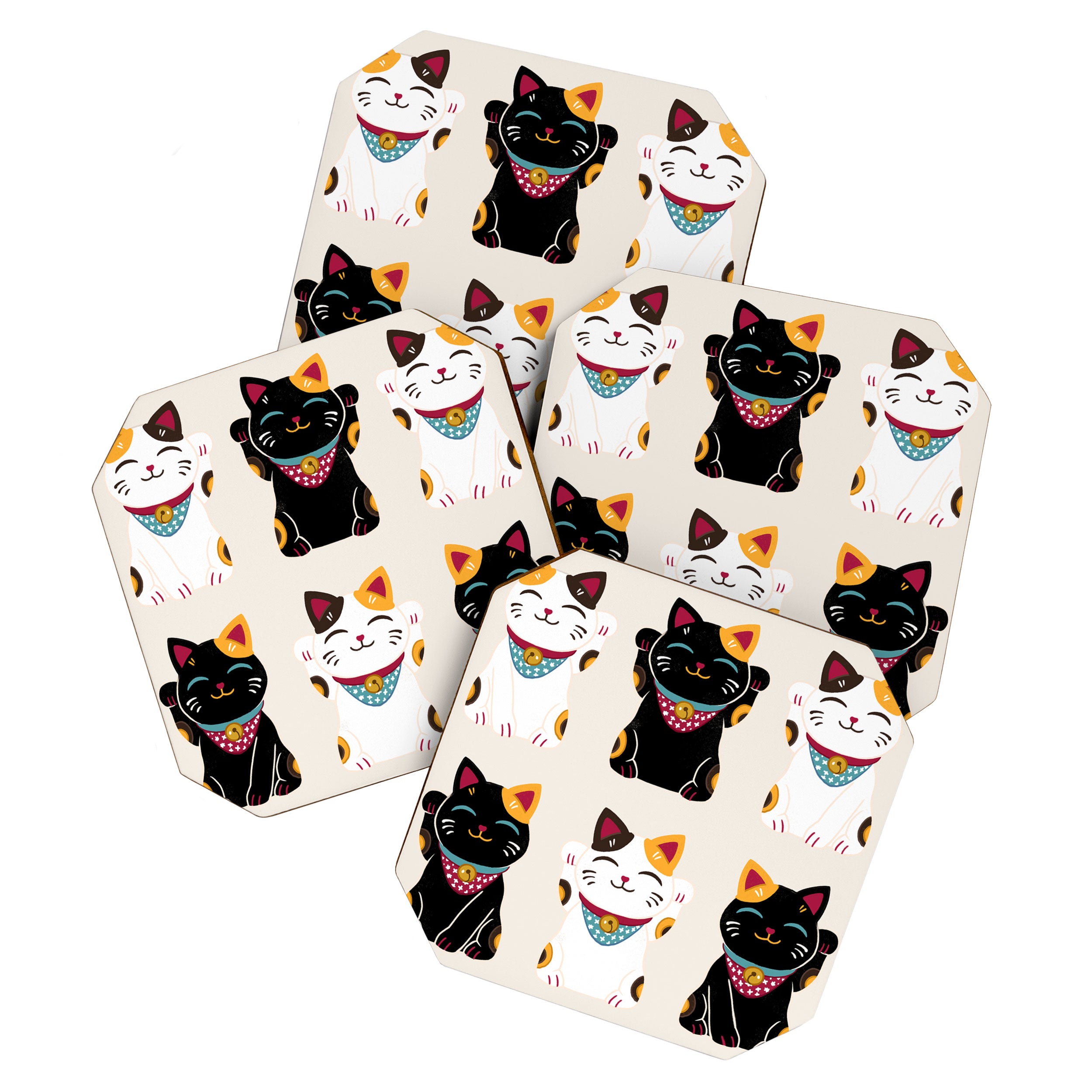 Maneki Neko - Lucky Cats Coaster Gallery Image 1