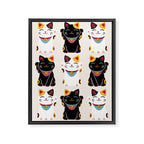 Maneki Neko - Lucky Cats Framed Canvas Print Gallery Image 6