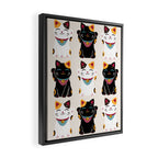 Maneki Neko - Lucky Cats Framed Canvas Print Gallery Image 2