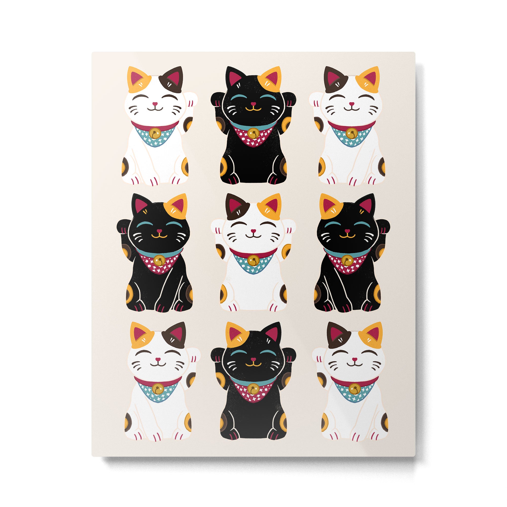Maneki Neko - Lucky Cats Metal Print Gallery Image 4