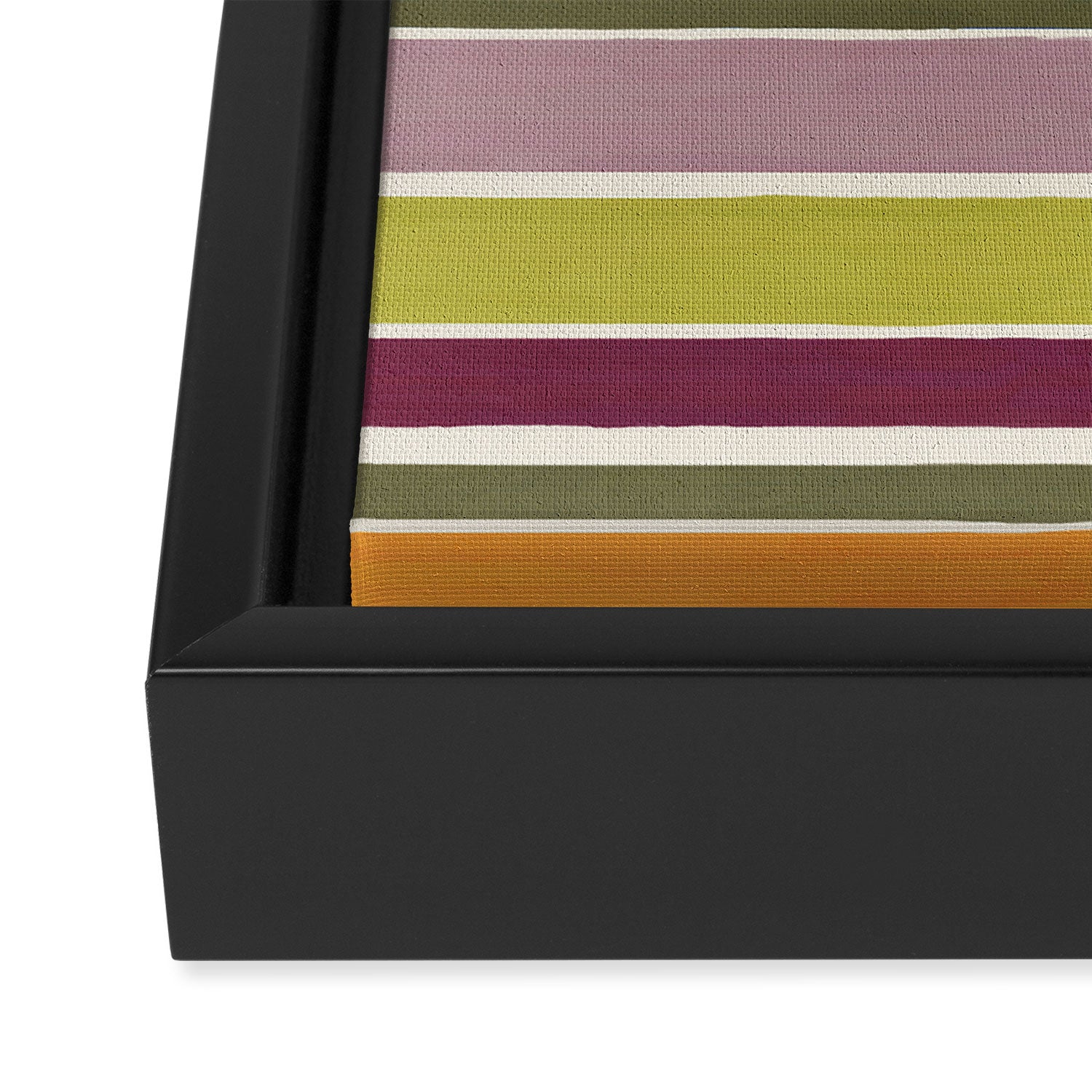 Modern Craft Summer Collection - Roman Stripes Framed Canvas Print Gallery Image 3