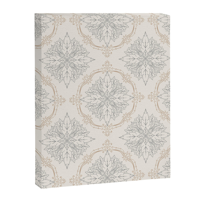 Modern Floral Damask Pattern â Neutral Brown and Gray Earth Tones Canvas Print Gallery Image 1