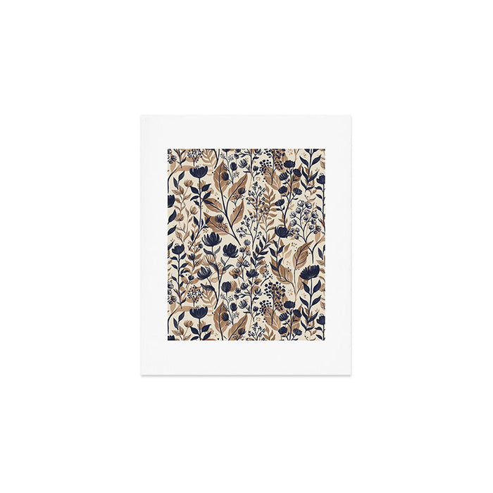 Moody Blooms Dark Neutral Art Print Gallery Image 1