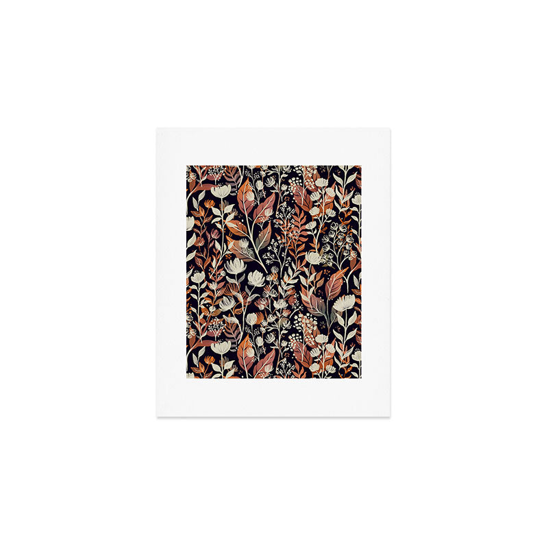 Moody Blooms Ditsy Autumn Art Print Gallery Image 1